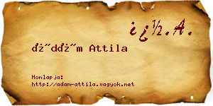 Ádám Attila névjegykártya