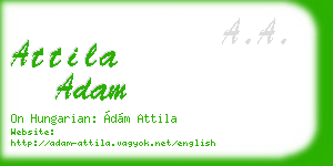 attila adam business card