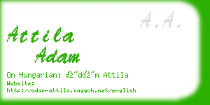 attila adam business card